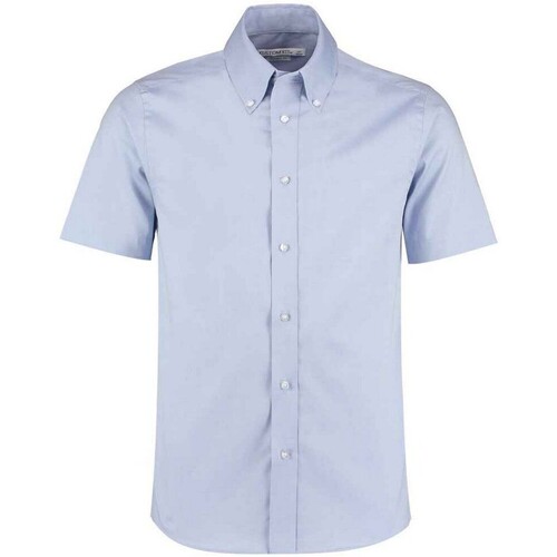 textil Hombre Camisas manga corta Kustom Kit Premium Azul