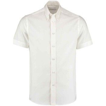 textil Hombre Camisas manga corta Kustom Kit K187 Blanco