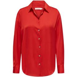 textil Tops y Camisetas Only ONLWINNIE IDOL LS SATIN SHIRT Rojo