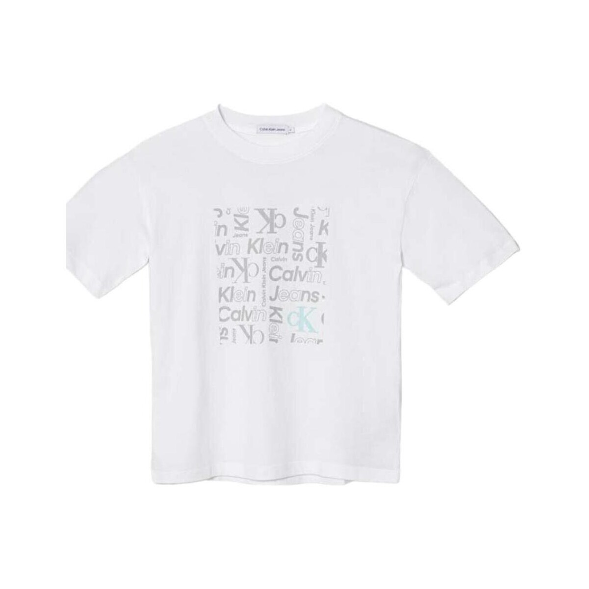 textil Niño Camisetas manga corta Calvin Klein Jeans IB0IB02106 YAF Blanco