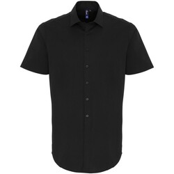 textil Hombre Camisas manga corta Premier PR246 Negro