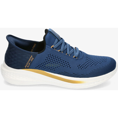 Zapatos Hombre Deportivas Moda Skechers 210810 Azul