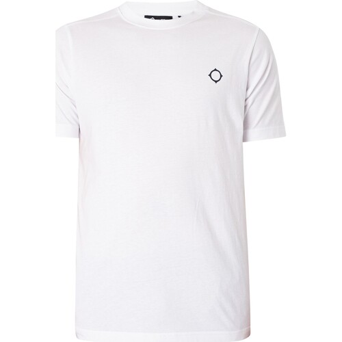 textil Hombre Camisetas manga corta Ma.strum Camiseta Extragrande Con Logo Estampado En La Espalda Blanco
