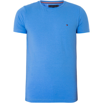textil Hombre Camisetas manga corta Tommy Hilfiger Camiseta Elástica Extrafina Azul