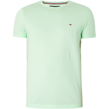 textil Hombre Camisetas manga corta Tommy Hilfiger Camiseta Elástica Extrafina Verde