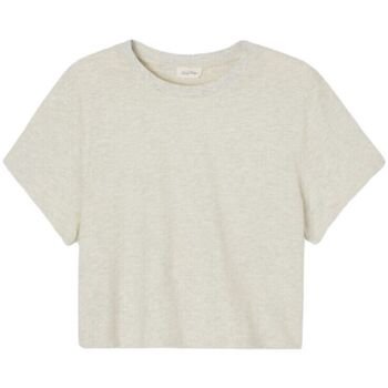 textil Mujer Camisetas manga corta American Vintage Camiseta Ypawood Cropped Mujer Heather Grey Beige