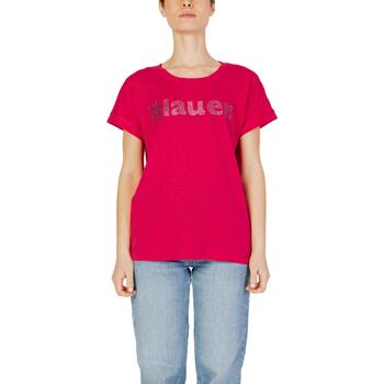 textil Mujer Camisetas manga corta Blauer 24SBLDH02336 Rojo