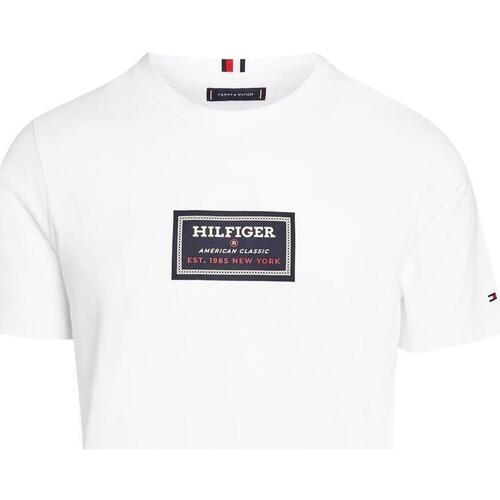 textil Hombre Camisetas manga corta Tommy Hilfiger LABEL HD PRINT TEE Blanco