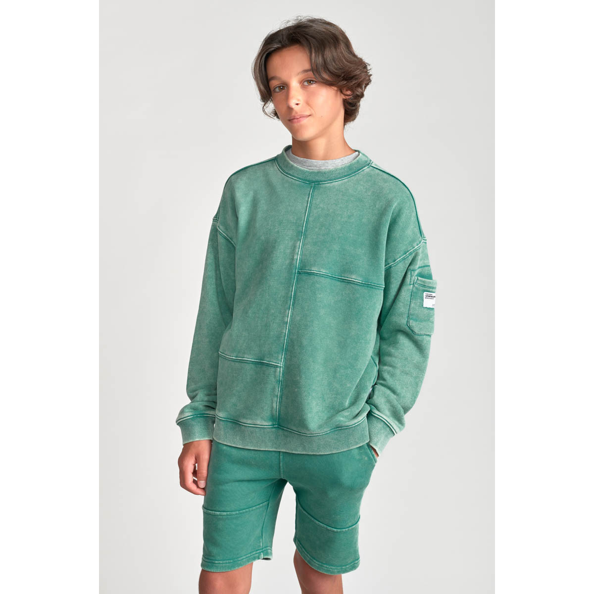 textil Niño Sudaderas Le Temps des Cerises Sudadera y camisa JONBO Verde