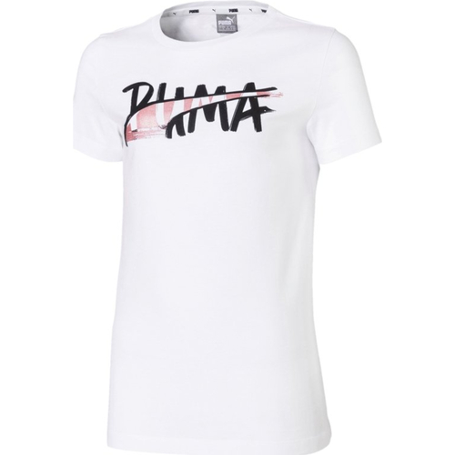 textil Niña Camisetas manga corta Puma 580213 Blanco