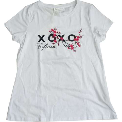 textil Mujer Camisetas manga corta Café Noir KJT037 Blanco