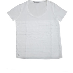 textil Mujer Camisetas manga corta Lacoste TF9946 Blanco
