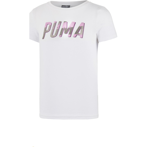 textil Niña Camisetas manga corta Puma 855041 Blanco