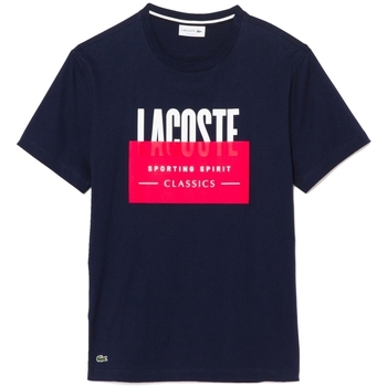 textil Hombre Camisetas manga corta Lacoste TH1916 Azul