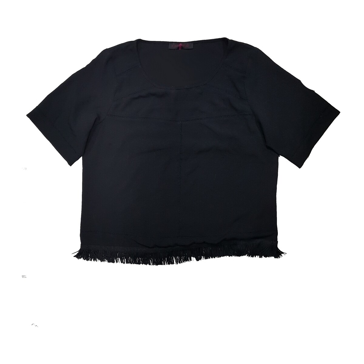 textil Mujer Camisetas manga corta Café Noir OJT012 Negro