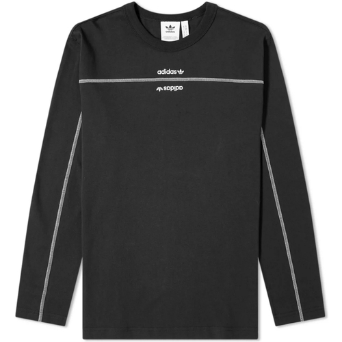 textil Hombre Camisetas manga larga adidas Originals GD9296 Negro