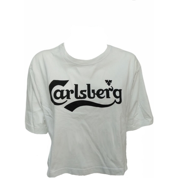 textil Mujer Camisetas manga corta Carlsberg CBD2153 Blanco
