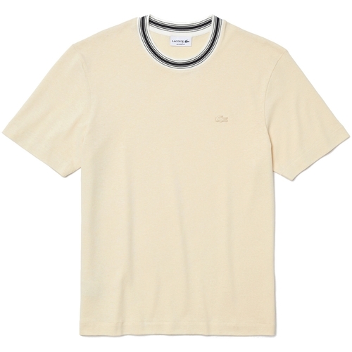 textil Hombre Camisetas manga corta Lacoste TH0457 Amarillo