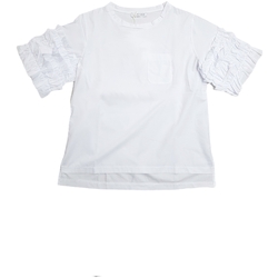 textil Mujer Camisetas manga corta Café Noir JT608 Blanco