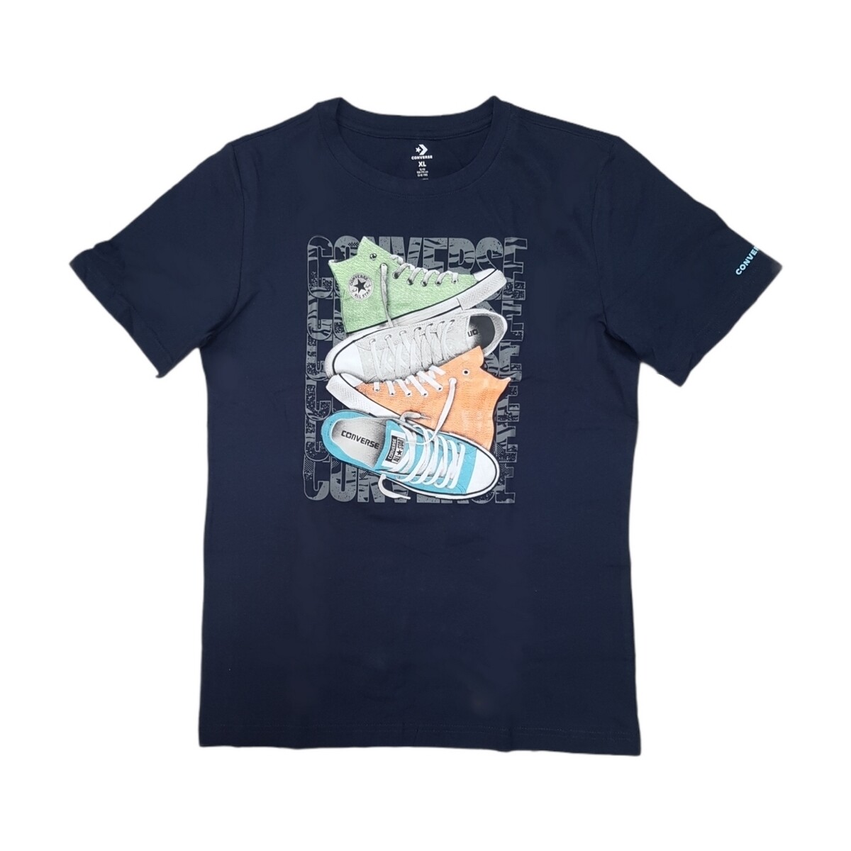 textil Niño Camisetas manga corta Converse 8CB396 Azul