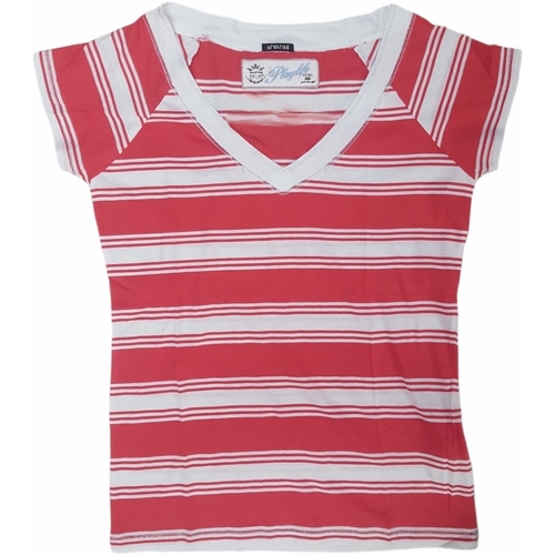 textil Mujer Camisetas manga corta Playlife 3EL1E17RC Rojo
