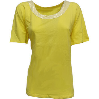 textil Mujer Camisetas manga corta Goodmatch 82-034 Amarillo