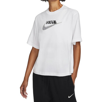 textil Mujer Camisetas manga corta Nike DR9006 Blanco