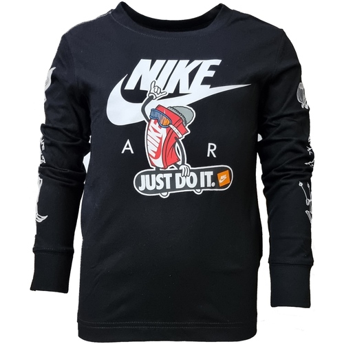 textil Niños Camisetas manga larga Nike 86K350 Negro
