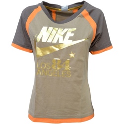 textil Mujer Camisetas manga corta Nike 213228 Marrón