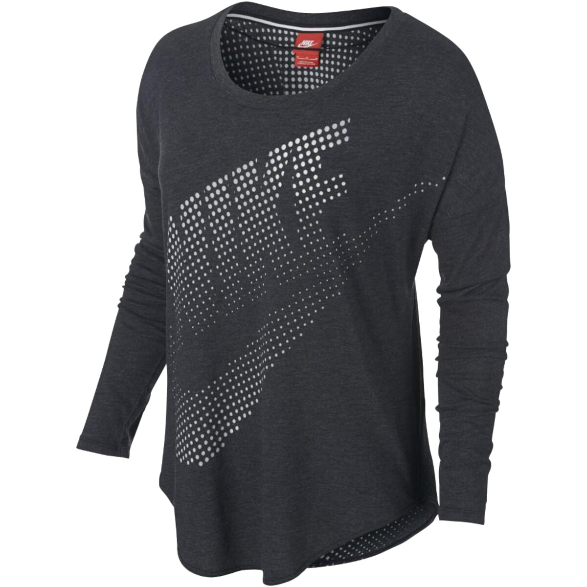 textil Mujer Camisetas manga larga Nike 642753 Gris