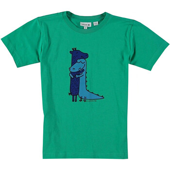 textil Niño Camisetas manga corta Lacoste TJ6145 Verde