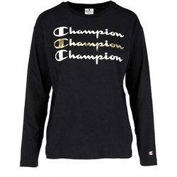 textil Mujer Camisetas manga larga Champion 112499 Negro