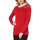 textil Mujer Camisetas manga larga Café Noir JT832 Rojo