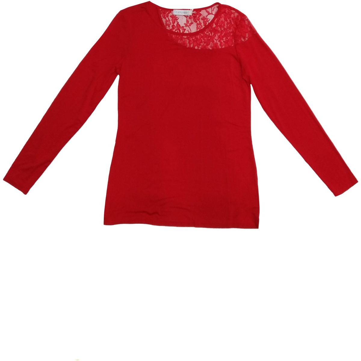 textil Mujer Camisetas manga larga Café Noir JT832 Rojo