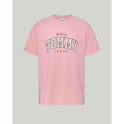 textil Hombre Camisetas manga corta Tommy Hilfiger DM0DM18287 Rosa