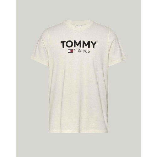 textil Hombre Camisetas manga corta Tommy Hilfiger DM0DM18264YBH Blanco