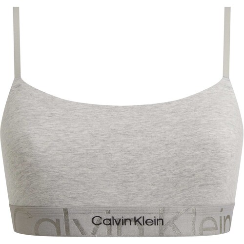 Ropa interior Mujer Triángulo/Sin Aros Calvin Klein Jeans Unlined Bralette Gris