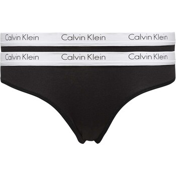Ropa interior Mujer Braguitas Calvin Klein Jeans 2P Thong Negro
