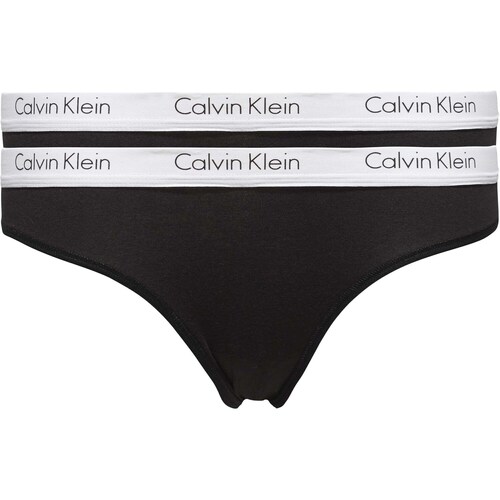 Ropa interior Mujer Braguitas Calvin Klein Jeans 2P Thong Negro