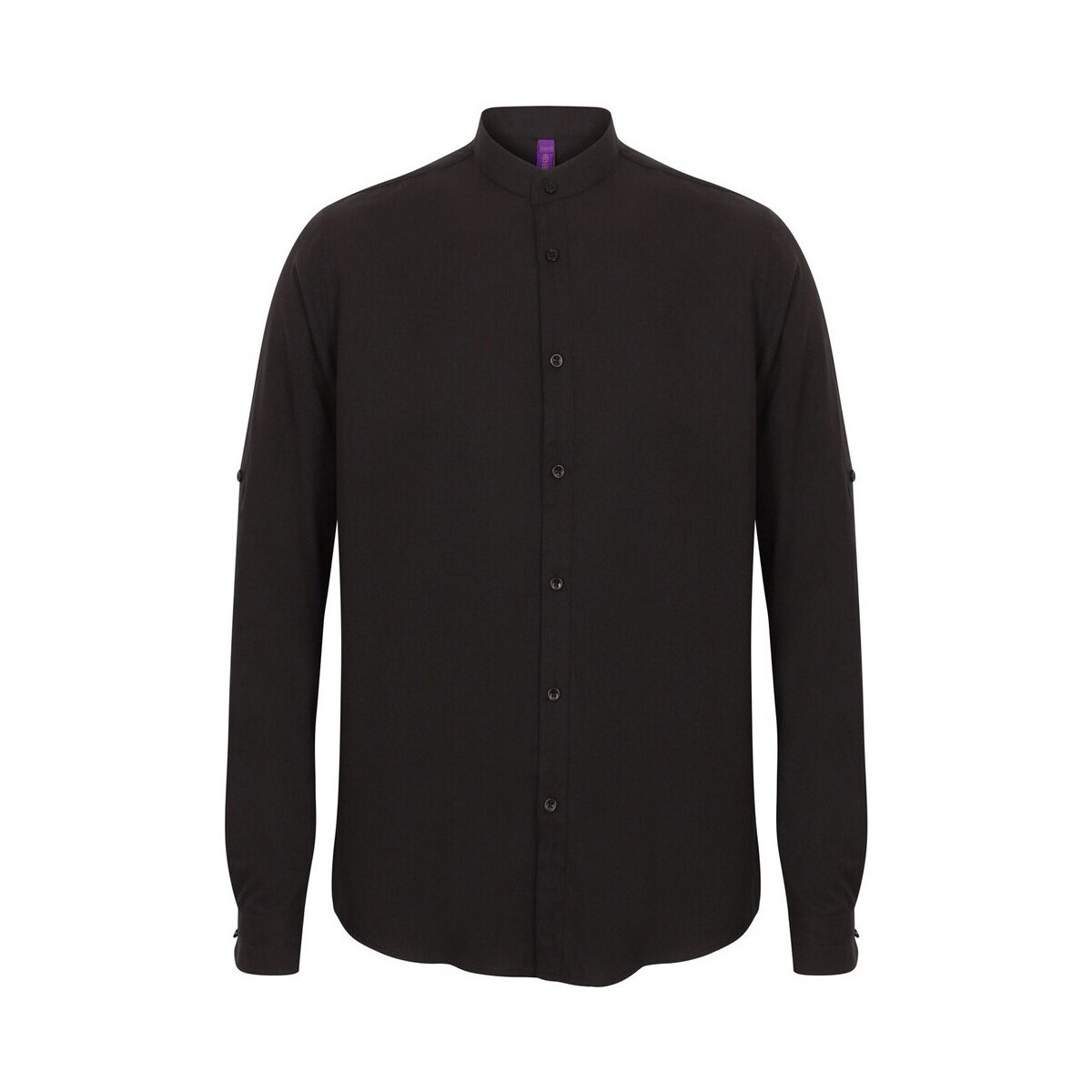 textil Hombre Camisas manga larga Henbury H592 Negro