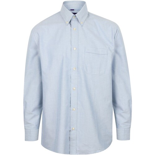 textil Hombre Camisas manga larga Henbury H510 Azul