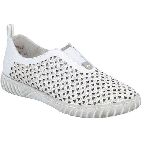 Zapatos Mujer Mocasín Rieker N0965 Blanco