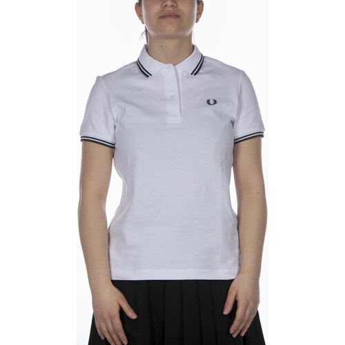 textil Mujer Tops y Camisetas Fred Perry Fp Twin Tipped Fred Perry Shirt Blanco