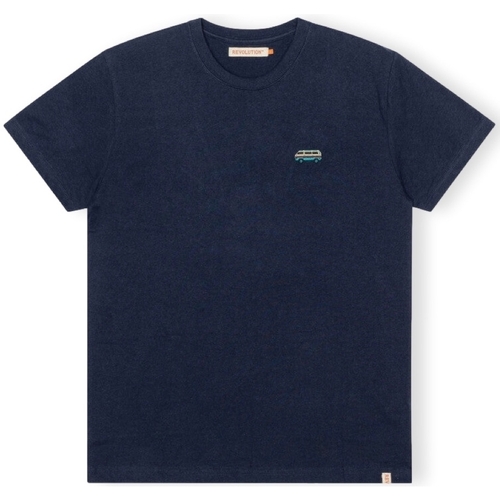 textil Hombre Tops y Camisetas Revolution T-Shirt Regular 1342 BUS - Navy/Melange Azul