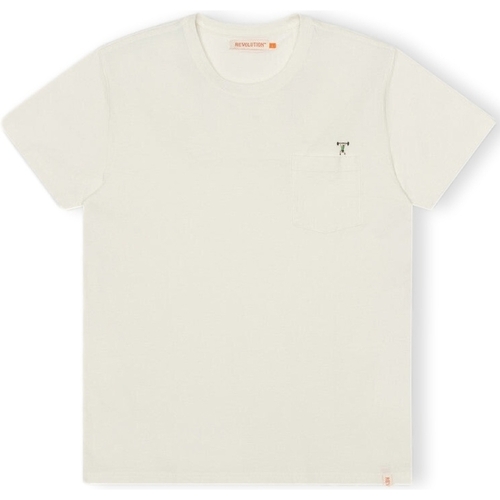 textil Hombre Tops y Camisetas Revolution T-Shirt Regular 1341 WEI - Off-White Blanco