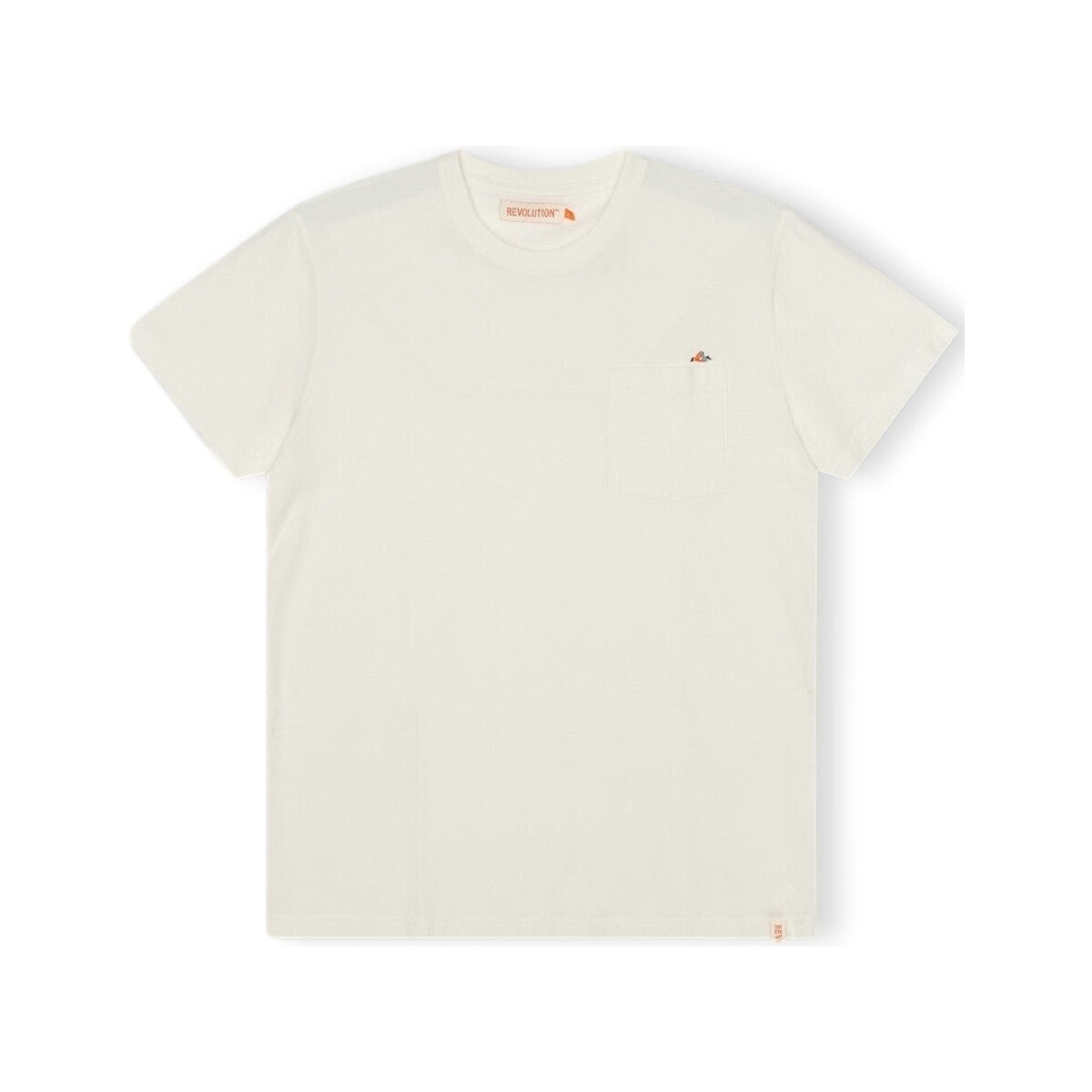 textil Hombre Tops y Camisetas Revolution T-Shirt Regular 1341 BOR - Off-White Blanco
