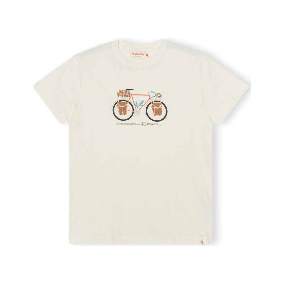 textil Hombre Tops y Camisetas Revolution T-Shirt Regular 1344 PAC - Off-White Blanco