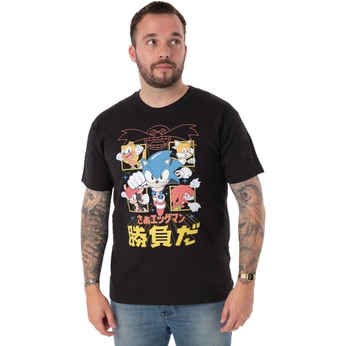 textil Hombre Camisetas manga larga Sonic The Hedgehog NS7647 Negro