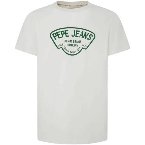 textil Hombre Camisetas manga corta Pepe jeans PM509381 CHERRY Blanco