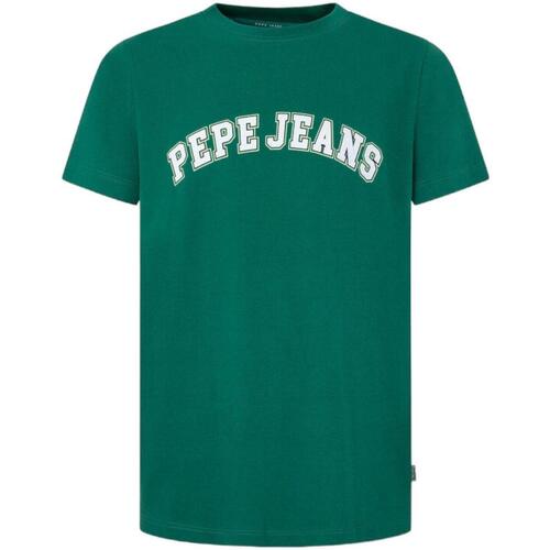 textil Hombre Camisetas manga corta Pepe jeans PM509220 CLEMENT Verde